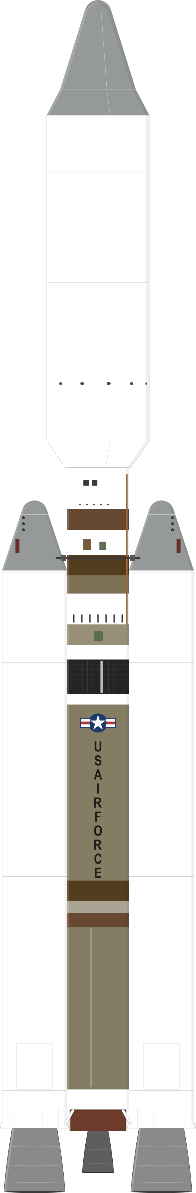 Drawing of the Titan IVB/Centaur for Milstar 6