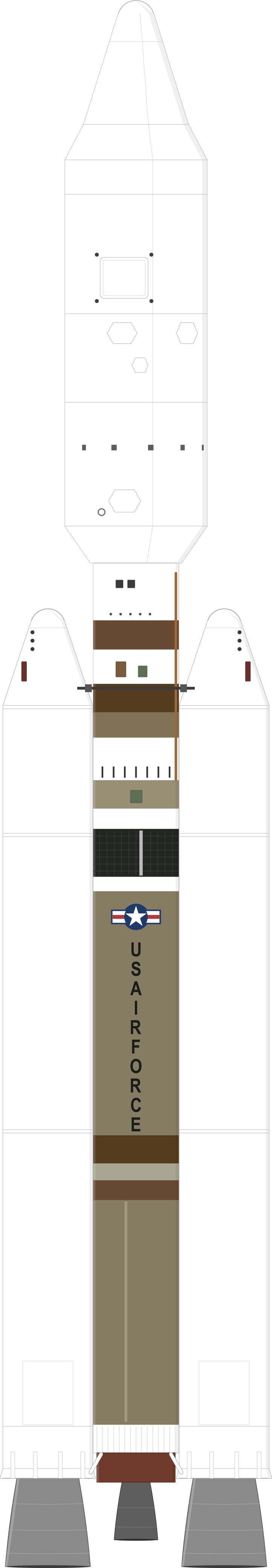 Drawing of the Titan IVB/Centaur for Cassini-Huygens