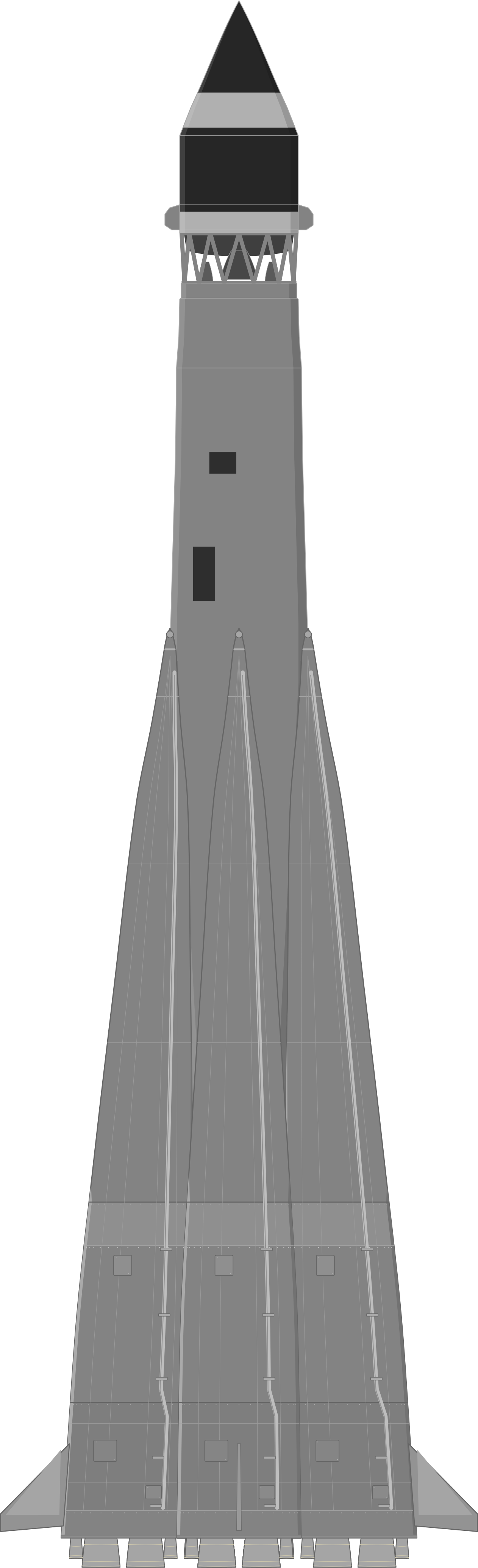Drawing of the Vostok-L 8K72 for Luna-1a