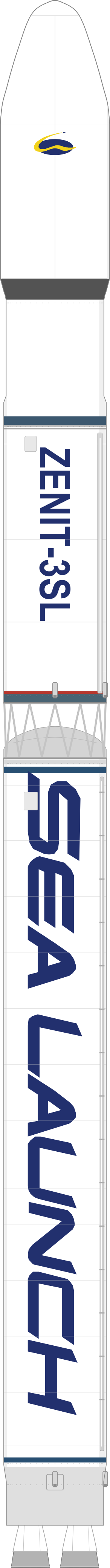 Drawing of the Zenit 3SL for Eutelsat 70B